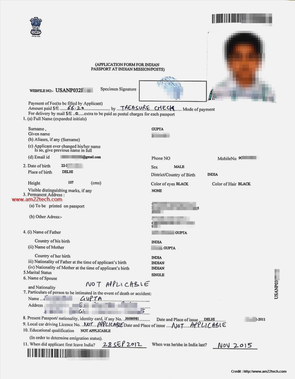 how to indian passport renewal form
